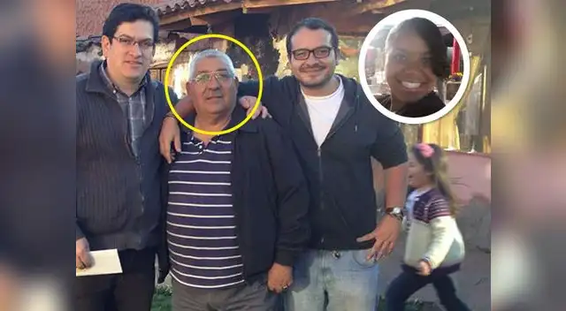 Juan Ortiz (circulo amarillo) quiso proteger con su cuerpo a su hija (circulo blanco).