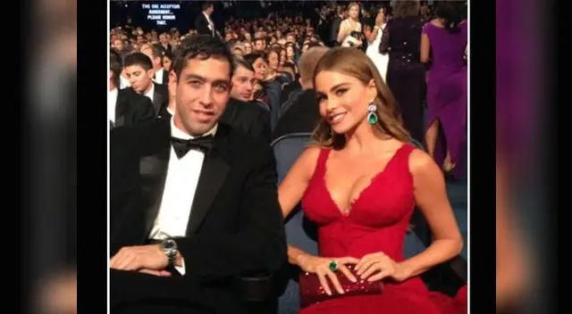 Sofía Vergara y Nick Loeb disfrutando juntos de los Premios Emmy 2013