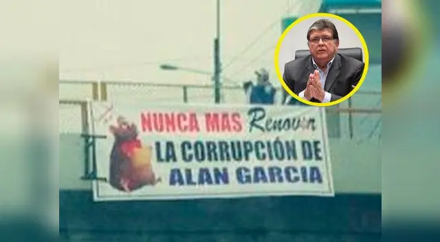 Aparecen pancartas en vía Expresa en contra de Alan García. Aparecen pancartas en vía Expresa en contra de Alan García.