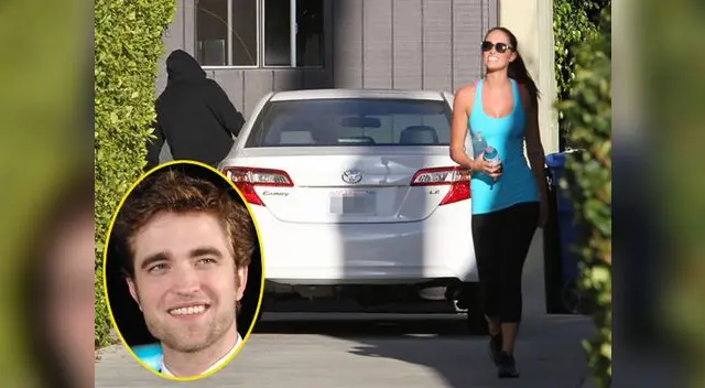 Robert Pattinson y su entrenadora saliendo del gimnasio