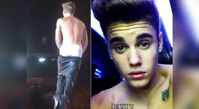 Justin Bieber volvió a perder los pantalones durante un concierto en Singapur Justin Bieber volvió a perder los pantalones durante un concierto en Singapur