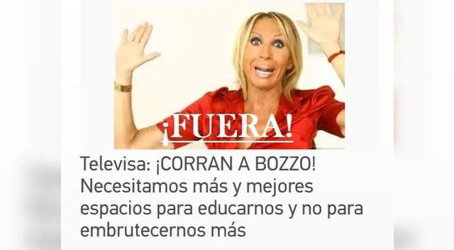 Mejicanos hacen campaña para sacar a Laura Bozzo de la TV y de su país