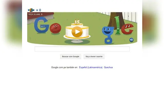 15 cumpleaños de Google: festéjalo rompiendo la piñata con este doodle
