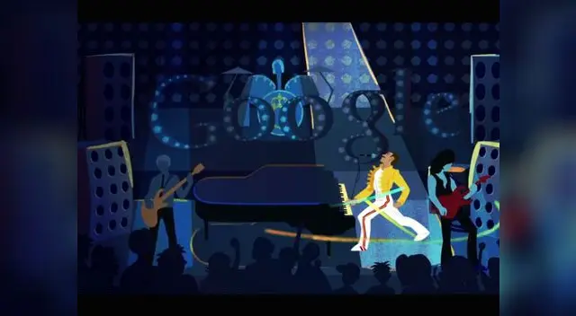 Doodle por el cumpleaños 65 de Freddie Mercury