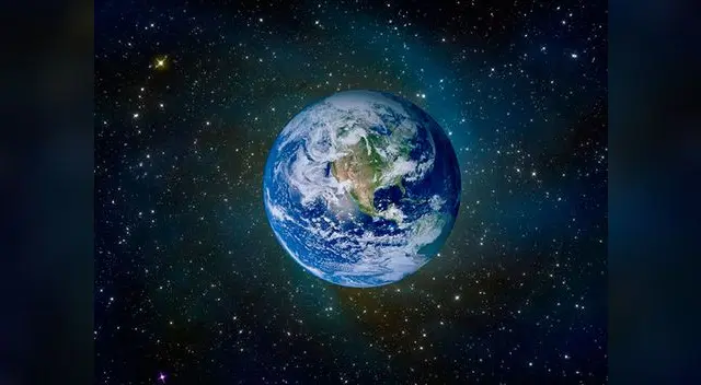 Ilustración sobre cómo se vería el planeta Tierra desde algún punto cercano de la Luna