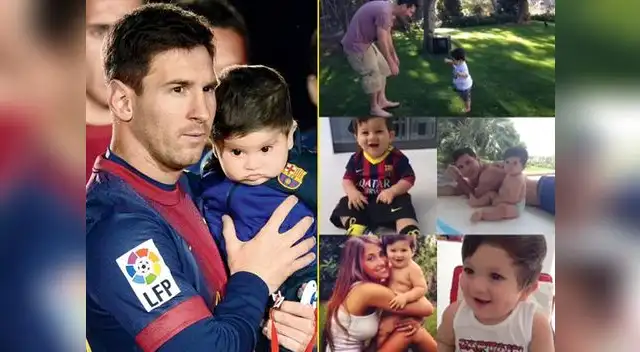 Lionel Messi, Thiago y Antonella Roccuzzo