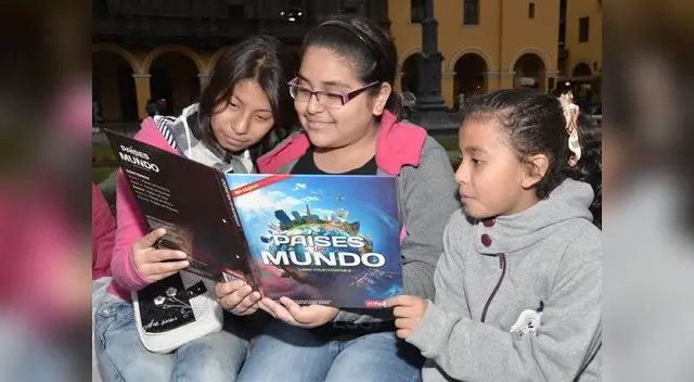 Los niños utilizan esta colección para hacer sus tareas de historia y geografía.