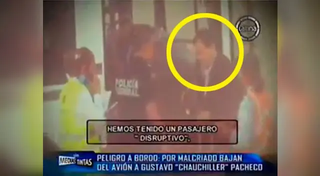 Gustavo Pacheco fue sacado de vuelo por ebrio.