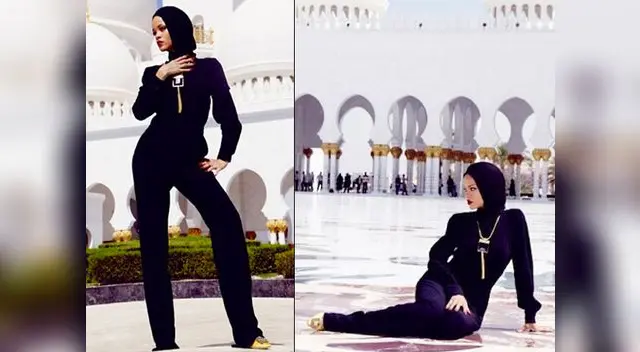 Estas fotos de Rihanna provocaron su expulsión de mezquita en Abu Dabi, Emiratos Árabes Unidos Estas fotos de Rihanna provocaron su expulsión de mezquita en Abu Dabi, Emiratos Árabes Unidos