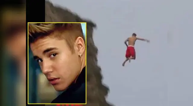 Justin bieber se lanzó desde un acantilado en Hawai
