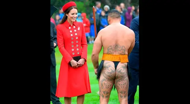 Kate Middelton es recibida por indígenas maoríes en Nueva Zelanda