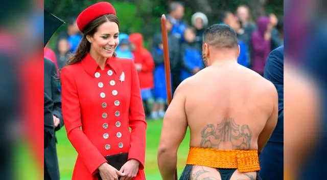 Kate Middelton es recibida por indígenas maoríes en Nueva Zelanda