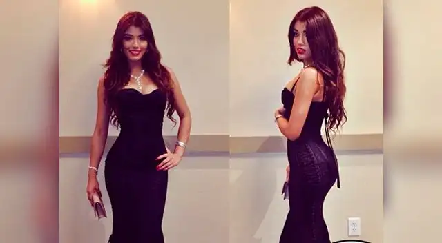Yovanna Ventura luciendo el traje negro Dolce & Gabbana