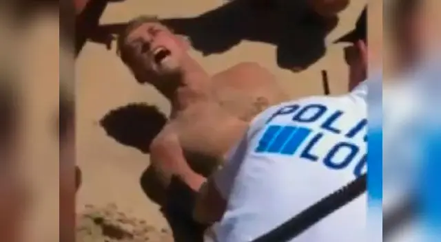 Este turista intentó morder a bañistas tras consumir droga caníbal