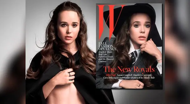 Ellen Page luce una capa negra que cubre su parte superior