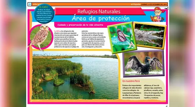 Refugios naturales: área de protección.
