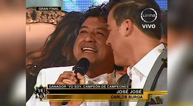 Carlos Burga, imitador de José José, ganador de "Campeón de campeones". Carlos Burga, imitador de José José, ganador de "Campeón de campeones".
