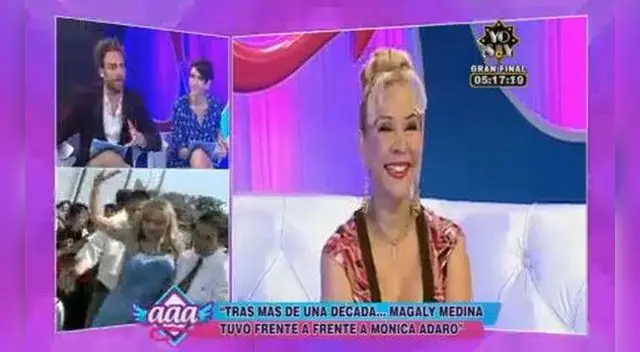 Mónica Adaro tomé de buen humor el tono sarcástico de Magaly Medina durante la entrevista del sábado.