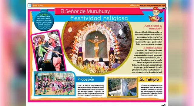 El Señor de Muruhuay: festividad religiosa.
