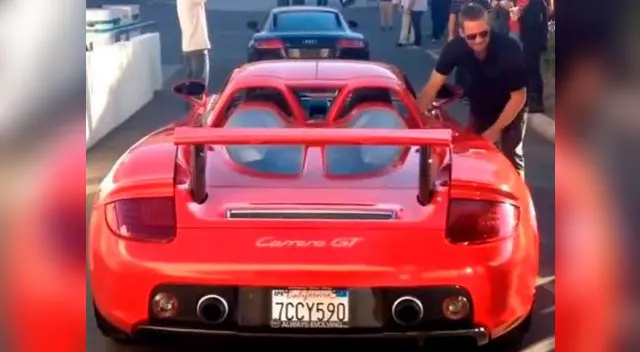 Paul Walker y Roger Rodas condujeron el Porsche para ir de un evento a otro