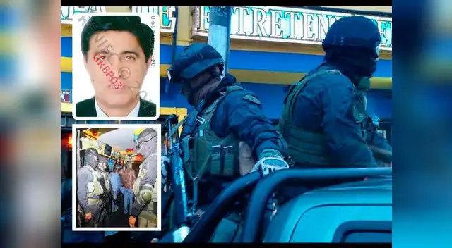 El local que fue por la noche escenario de un feroz tiroteo entre policías y delincuentes, los cuales están en la Dirincri.