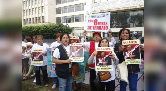 Trabajadoras del Hogar en última protestas realizada en marzo pasado. Trabajadoras del Hogar en última protestas realizada en marzo pasado.