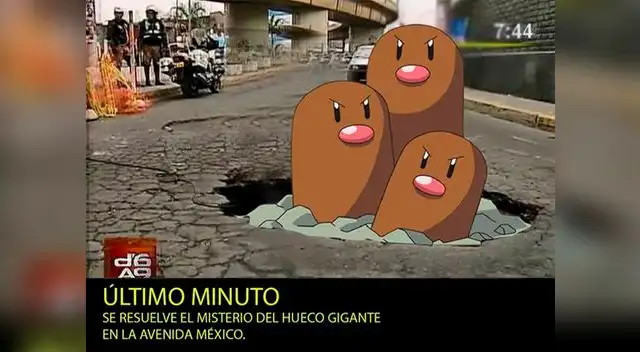 Memes se ríen de agujero en pista de La Victoria