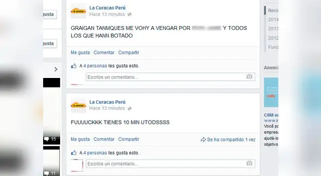 Facebook La Curazao se vio atacado por hacker.