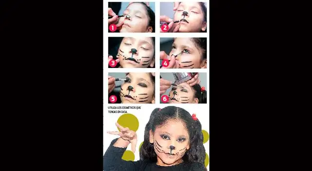 Utiliza los cosméticos que tengas en casa.