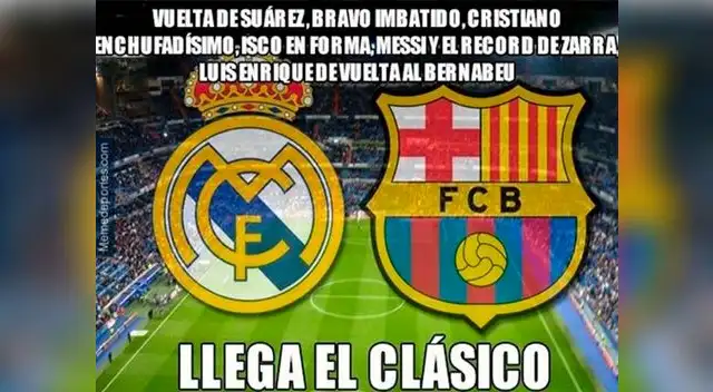 Memes calientan el Real Madrid vs. Barcelona Memes calientan el Real Madrid vs. Barcelona