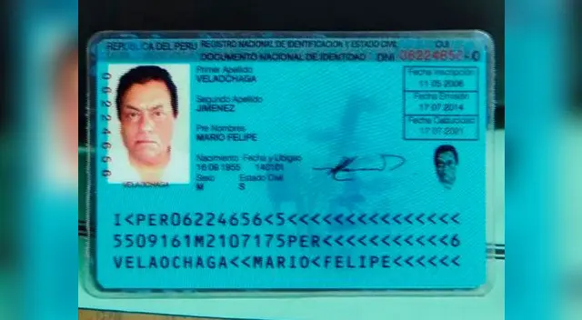 Benedicto Jiménez Baca presentó DNI con otra identidad: Mario Felipe Velaochaga Jiménez