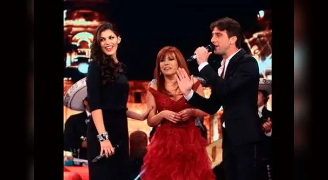 Sophia y Antonio con Magaly. Sophia y Antonio con Magaly.