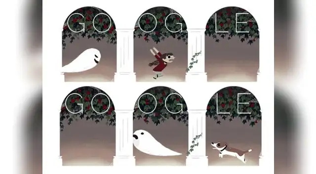Google y un doodle con zombies por Halloween