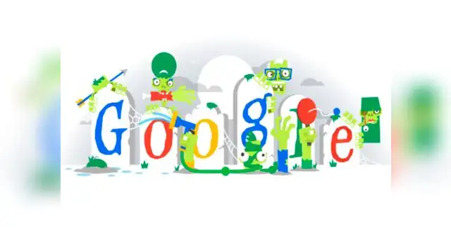 Google y un doodle con zombies por Halloween