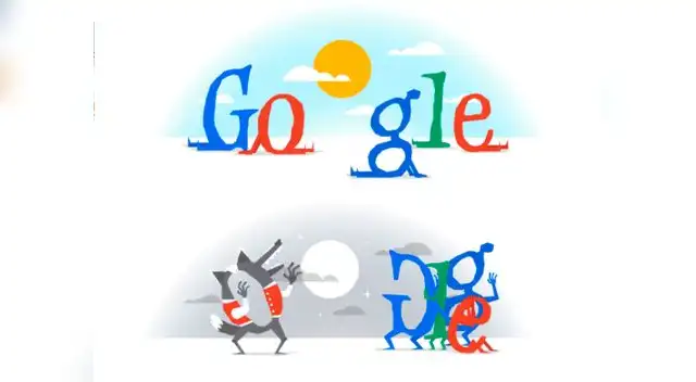 Google y un doodle con hombres-lobo por Halloween