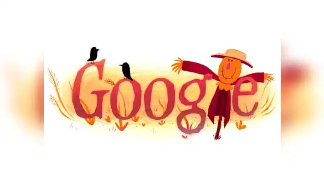 Google y un doodle con espantapájaros por Halloween