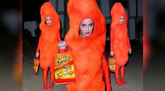 Katy Perry y su curioso disfraz de 'cheeto' por Halloween