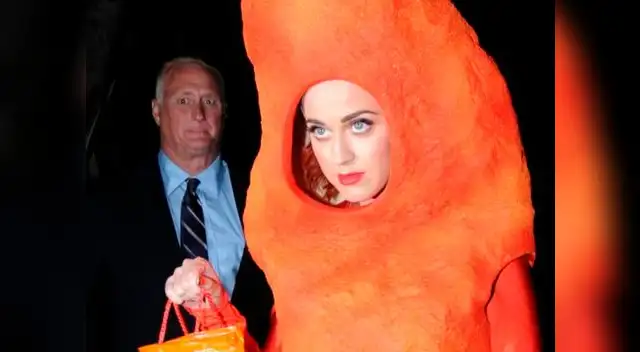 Katy Perry y su curioso disfraz de 'cheeto' por Halloween