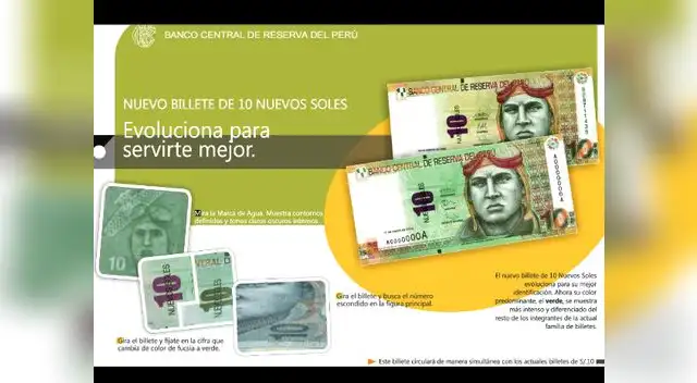 Circulará junto a los actuales billetes de S/. 10 soles.