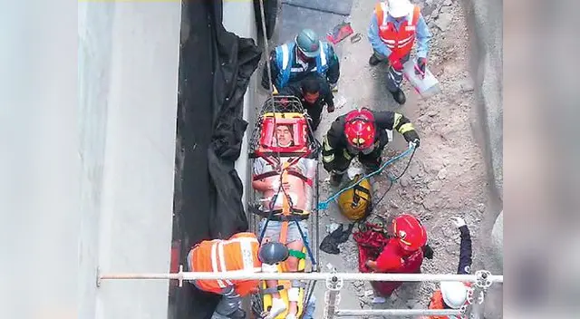 Fue rescatado por los bomberos en forma espectacular y conducido al hospital Arzobispo Loayza. Fue rescatado por los bomberos en forma espectacular y conducido al hospital Arzobispo Loayza.