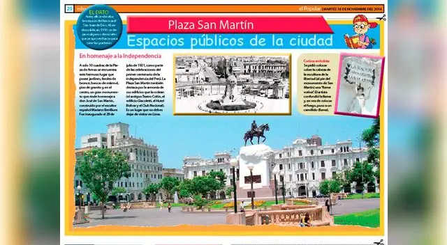 Plaza San Martín: espacios públicos de la ciudad.