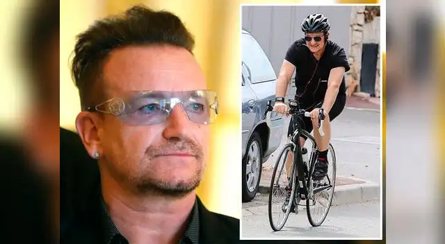 Bono de U2 sufrió múltiples fracturas al caer de su bicicleta en un aparatoso accidente.