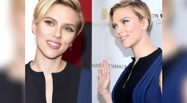 Scarlett Johansson lució un cabello más corto. Scarlett Johansson lució un cabello más corto.