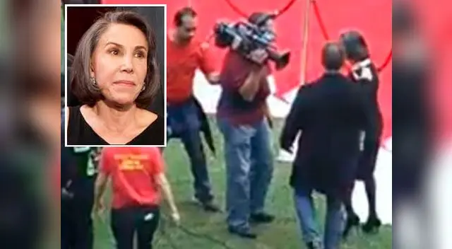 Florinda Meza tuvo un fuerte altercado con un camarógrafo en los funerales de 'Chespirito'