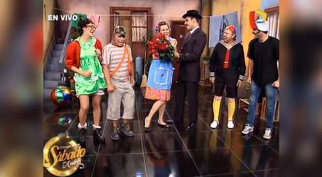 Actores peruanos interpretaron la canción 'Qué bonita vecindad' al lado de Kiko y Edwin Sierra, quien imitó al Chavo de Ocho.