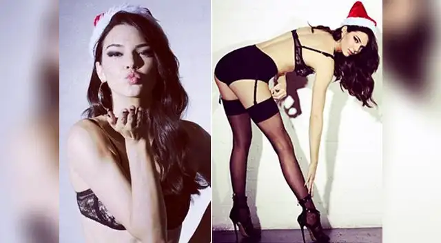 Kendall Jenner calienta Instagram con sexy lencería por Navidad.