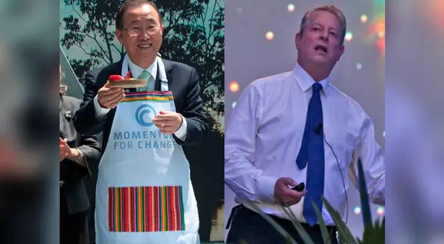 Ban Ki-Moon, secretario general de la ONU (izq.) y Al Gore, ex-vicepresidente de EE.UU. (der.) Ban Ki-Moon, secretario general de la ONU (izq.) y Al Gore, ex-vicepresidente de EE.UU. (der.)
