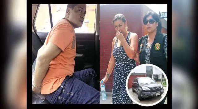 José Holguín fue intervenido a bordo de su camioneta. Al lado, su esposa peruana también cayó.