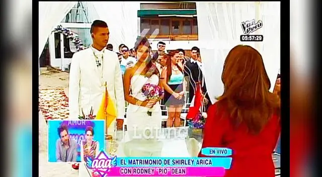 Shirley Arica ya pasó a las filas de las casadas.