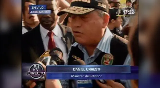 Daniel Urresti en el Campo de Marte.